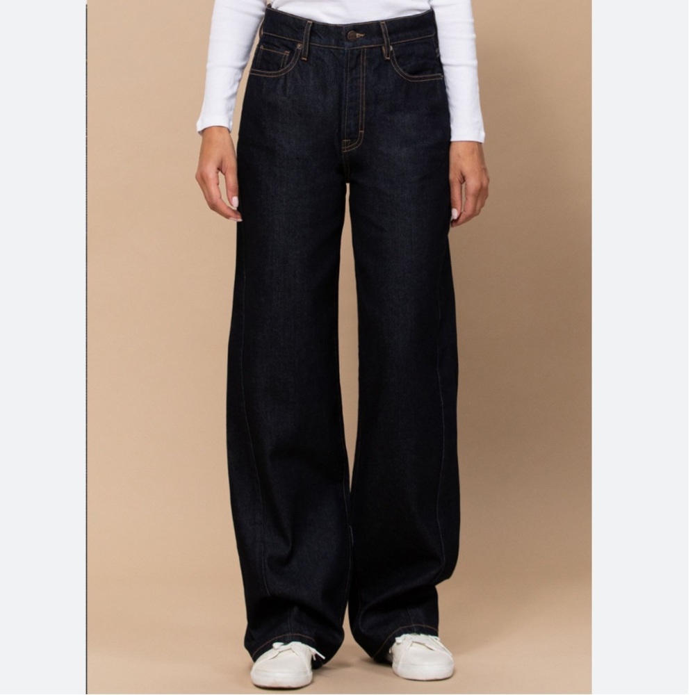 Hidden Jeans Logan Dad Jean Dark Wash Wide Leg sz 27 NWOT